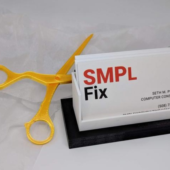 Gold & Black Hair Stylist Card Holder-Display - Picture 2 of 2